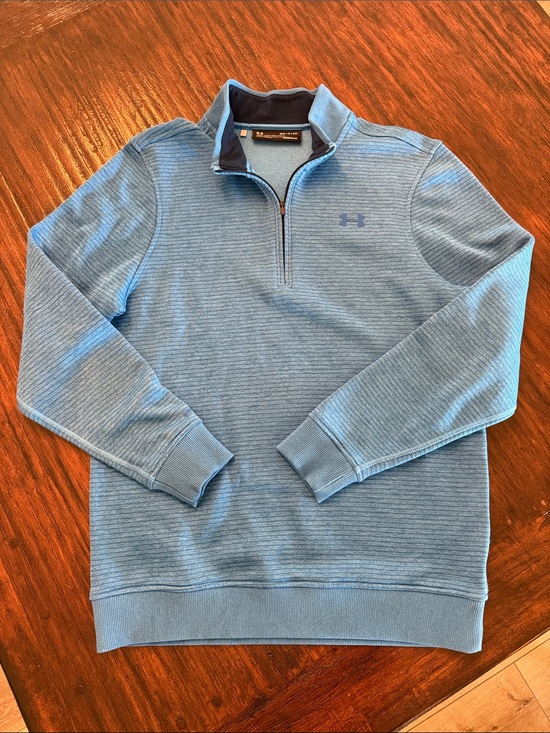 Under Armour Other - Under Armour Men’s Light Blue Half-Zip Sweater